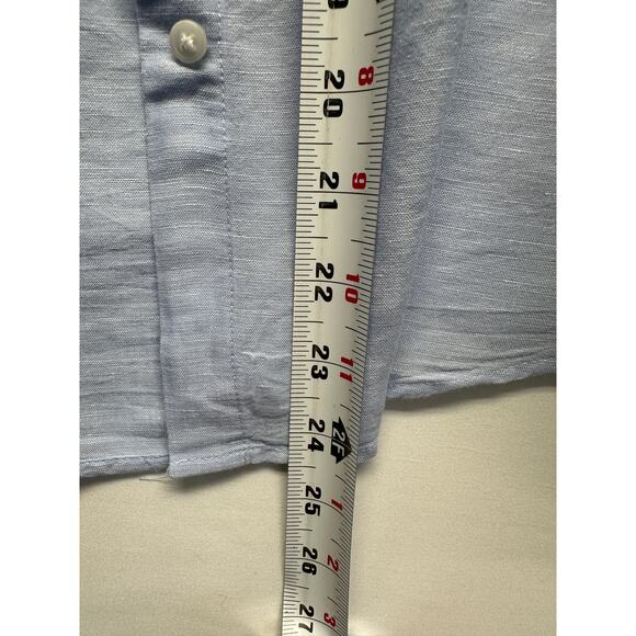 Banana Republic 100% Linen Button Front Shirt Light Blue Quinn Fit Women Small - Picture 6 of 9